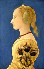 欧洲12-19世纪油画一_BALDOVINETTI, Alessio - Portrait of a Lady in Yellow